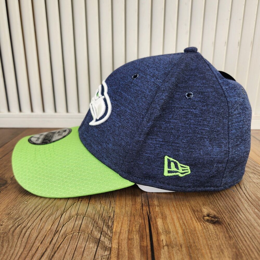 New Era 39thirty Seattle Seahawks Fitted Ball Cap Heathered Blue Green M/L Hat - Picture 6 of 12